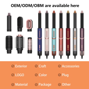 Máy tạo kiểu tóc đa năng 7 trong 1 tốc độ cao, thay thế được, máy sấy tóc ion, máy làm xoăn, máy duỗi tóc chuyên nghiệp - Product Image 6