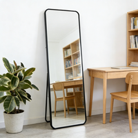 Miroir sur Pied de Luxe, Grand Miroir Pleine Longueur Incassable en Verre Trempé pour Décoration d'Intérieur Moderne, Approvisionnement Direct Usine