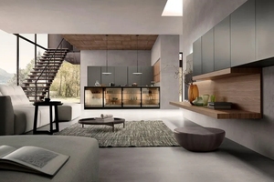 Cocina clásica de madera y vidrio con península Gabinetes de cocina posventa prácticos y funcionales sin preocupaciones - Product Image 3