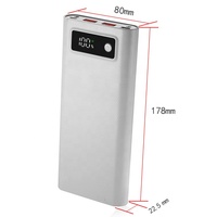 Batterie externe 8 emplacements 18650 au lithium avec affichage numérique, technologie GaN, haute capacité, charge rapide, charge sans fil, ultra-mince
