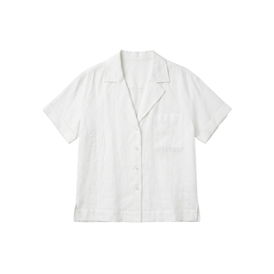 Anjie OEM ODM Blusa de Algodón Blanca para <span class=keywords><strong>Mujer</strong></span> con Cuello Campana, Manga Corta Jacquard, Etiqueta Privada, Corte Holgado, Venta al por Mayor - Product Image 1