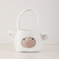 Cesta de Pascua de Felpa con Forma de Oveja - Adorable Cesta de Pascua con Cordero para Niños, Esencial para la Caza de Huevos de Pascua, Cesta de Pascua de Oveja para Celebraciones