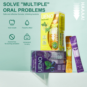 UENO - Enjuague Bucal en Barra Sin Alcohol, 12 ml * 20 Unidades, Tiras Desechables para Limpieza Bucal, Práctico Tamaño de Bolsillo - Product Image 1