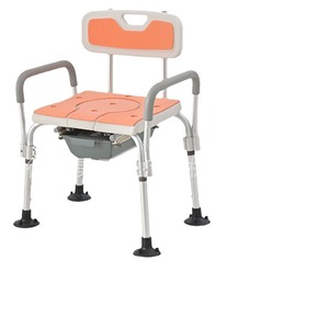 Haotian Aluminum Alloy <b>Folding</b> <b>Shower</b> <b>Stool</b> Comfort Chair With Backrest And Armrests For Elderly And Pregnant Women Bathroom Use - Product Image 1