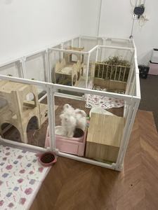 <span class=keywords><strong>Cage</strong></span> pour chien en plastique avec fermeture à bouton, design solide, taille moyenne/petite, lapins, cochons d'Inde, chinchillas, parc pour animaux de compagnie écologique, intérieur - Product Image 6