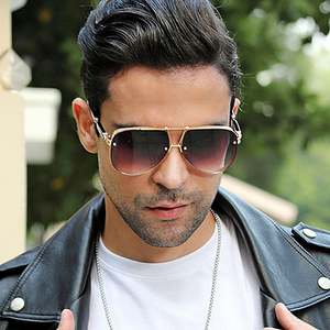 Gafas de Sol Masculinas con Logotipo Personalizado de Moda, Gafas de Sol Steampunk Grandes, Gafas de Sol de Metal Extra Grandes con Protección UV400 para Hombre - Product Image 1