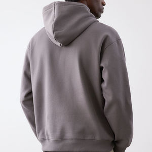 Blanc noir poids lourd 500 gsm français éponge surdimensionné personnalisé sweat à capuche court hommes pull Street Wear à capuche unisexe - Product Image 4