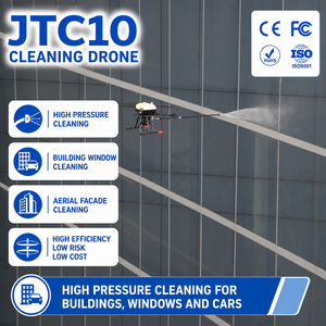 Drone de nettoyage haute pression UAV avec pulvérisation ciblée pour vitres de grande hauteur, gestion fiable de la pulvérisation pour les services d'infrastructure industrielle - Product Image 1