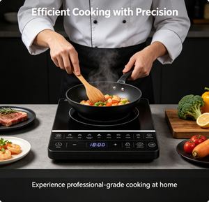 Table <span class=keywords><strong>de</strong></span> cuisson à <span class=keywords><strong>induction</strong></span> 2000W avec <span class=keywords><strong>plaque</strong></span> en céramique, puissance réelle <span class=keywords><strong>de</strong></span> 1400W, verrouillage enfant, minuterie, prise VDE, bobine CCA durable, 220V-240V - Product Image 5