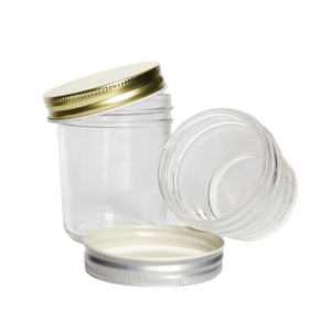 Không có không khí 4oz 8oz 12oz 16oz Tamper <span class=keywords><strong>Mason</strong></span> trong suốt trứng cá muối lọ thủy tinh với kim loại vít nắp cho bảo quản - Product Image 4