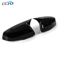 Coque de rétroviseur de voiture noir brillant en fibre de carbone pour Toyota Highlander 2019-2023