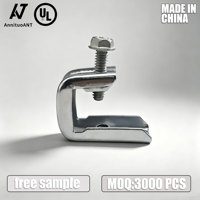 Collier de serrage en acier inoxydable 1/4-20 avec vis hexagonale Phillips pour support de conduit à tige filetée à bride de 1/2 po