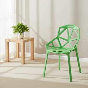 Chaise de salle à manger créative minimaliste en plastique pour adulte, chaise creuse, chaise de bureau, chaise géométrique, chaise créative, chaise de réception, chaise d'entrepôt - Product Image 6