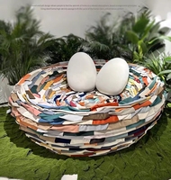 Mode tendance microfibre tissu nid d'oiseau canapé Design créatif pour club de loisirs meubles de salon élégants
