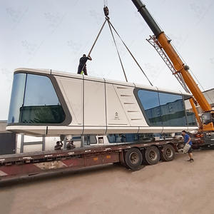 Capsule spatiale intelligente pour hébergement mobile, cabine de site touristique, bureau, structure en acier ignifuge et étanche, maison d'hôtes - Product Image 4