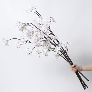 Bouquet de 6 têtes de branches de fleurs de poirier simulées Dream Castle, arrangement floral artificiel pour la décoration de la maison et des hôtels - Product Image 1