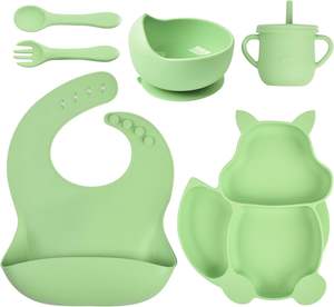 ชุดรับประทานอาหารสำหรับเด็กแม่พิมพ์ซิลิโคนตามสั่ง - Product Image 1