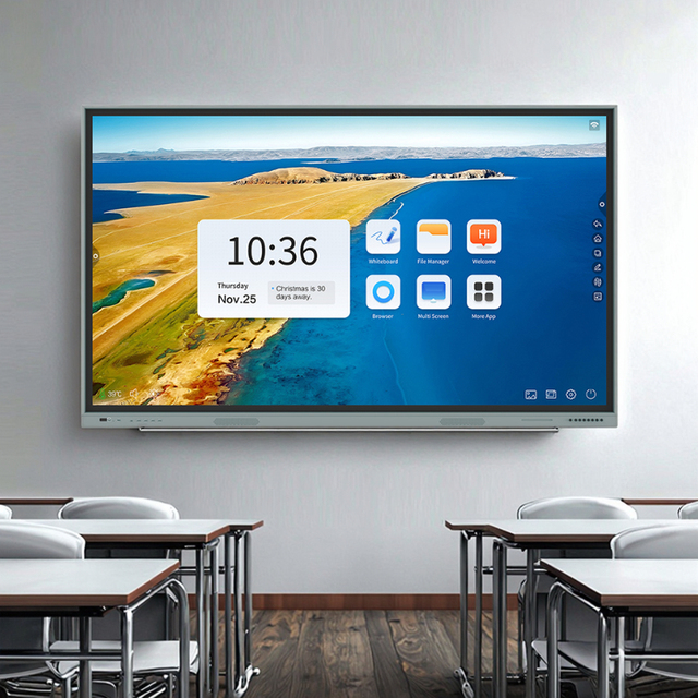 Wholesale 65-Inch Interactive Smart 20-Point Infrared Touchscreen LCD Monitor 16:9 3840*2160 Resolution for Floor or Wall
