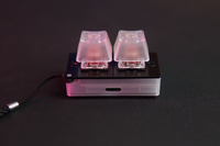 Macro-clavier mécanique filaire avec programmation personnalisée, 2 touches, type-c, OSU, pour Gaming, bureau, musique et Media, USB