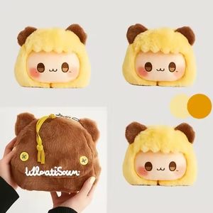 Оптовая продажа, фабрика, низкая цена, OEM ODM, пользовательский плюшевый Кошелек для монет, плюшевый мультяшный кошелек, переносная плюшевая сумка - Product Image 6