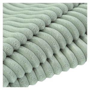 Áo Hoodie Lông Cừu SỌC ĐÔI Bán Sỉ Vải Nỉ Kẻ Sọc Vải Nhung Lông Kẻ Sọc Vải Bông Kẻ Sọc <span class=keywords><strong>Polyester</strong></span> Cho Chăn Vải Flannel Dệt Hoa - Product Image 1