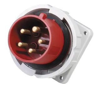 CHENF IEC/CEE industrial plug IP67 3/4/5pin 16a/32a/63a/125a panel mounted plug and socket waterproof plug