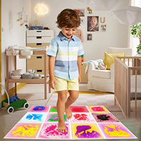 Dalles de sol sensorielles en PVC anti-explosion scellées pour enfants, tapis de jeu anti-stress, jouet éducatif sûr pour la petite enfance