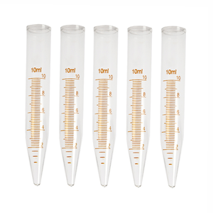 หลอดแก้วทรงกรวยสำหรับปั่นเหวี่ยงขนาด 10 มล. แบบมีขีดบอกปริมาตร สำหรับใช้ในห้องปฏิบัติการ - Product Image 1