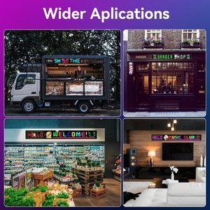 LED Sign 77x8in APP Control Scrolling Text Waterproof Flexible USB Powered for <b>Window</b> Display - Product Image 2