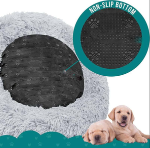 Оптовая продажа, моющийся круглый диван, нескользящий нижний ортопедический коврик для домашних животных, успокаивающий кровать для собак и кошек - Product Image 6