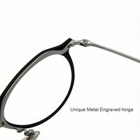 Lunettes optiques rondes vintage unisexes M10274, monture en acétate, hommes femmes, branches métalliques ultra-fines, lunettes de vue sur ordonnance