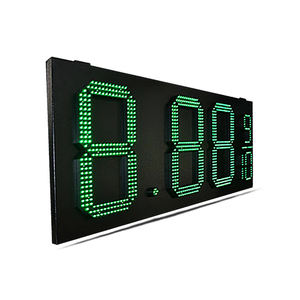 IP53 al aire libre 15 pulgadas LED verde Pantalla de precio de aceite módulo Digital <span class=keywords><strong>a</strong></span> prueba de lluvia caja de hierro de Apertura frontal para gasolineras SDK 1 <span class=keywords><strong>a</strong></span>ño - Product Image 2