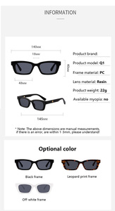 High Quality Classic Retro Rectangle UV400 Full Rim Polarized <b>Sunglasses</b> Custom Logo China Wholesale Fashion Luxury Unisex - Product Image 5