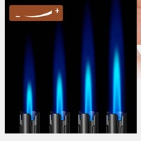 Nouveau briquet à Charge directe coupe-vent allumeur gonflable puissant briquet torche à flamme bleue