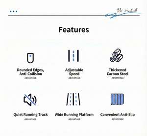 Tapis roulant manuel pour chien avec cadre en acier et bande de course en tapis pour chiens de taille moyenne à grande, non électrique, étanche, entraîneur d'agilité - Product Image 4