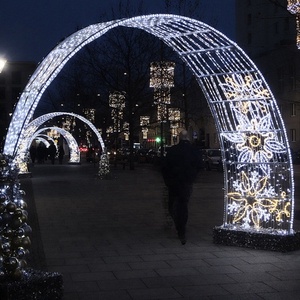 Arco Luminoso LED 3D Grande a Forma di Cuore per Decorazione Esterna, Motivo Stradale con Luci a Stella - Product Image 3