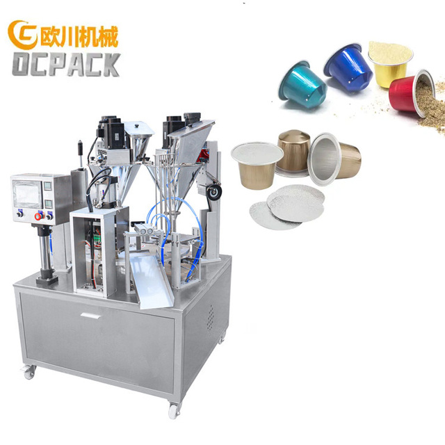 In Stock Automatic 5g 10g 20g Nespresso Coffee Capsule Plastic Filling Machine Coffee Powder K Cup Packing Machine with Pump