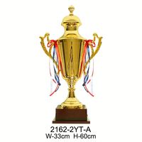 Trophée de football unique et chic en métal de grande taille, modèle 2025, en stock, pour récompense de championnat