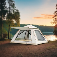 Vent vallée léger quatre saisons ensemble grand 3-4 personnes vitesse automatique ouverture pliable Camping tente étanche Oxford