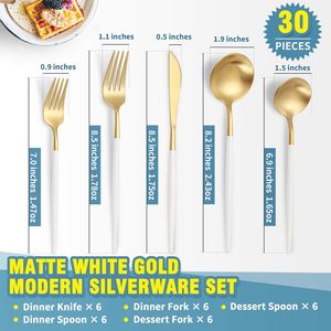 Luxury Eco-Friendly Matte Gold <b>Flatware</b> <b>Set</b> for Hotel Restaurant Party Use Stainless Steel Knives Forks Spoons - Product Image 2