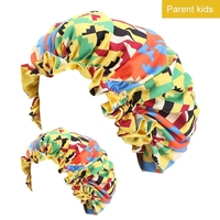 Grosir kustom Logo gaya Afrika ibu dan saya Ankara pola Bonnet 2pcs Set harian dan malam pakaian tidur Bonnet untuk wanita