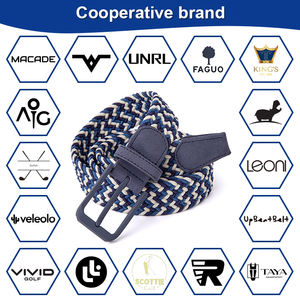 IGM sabuk anyaman poliester elastis kasual dapat diatur melar sabuk kepang rajut - Product Image 3