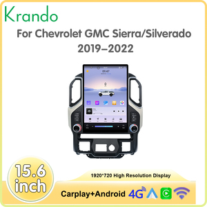 วิทยุติดรถยนต์ระบบแอนดรอยด์ออโต้ Krando ขนาด 15.6 นิ้ว สำหรับ Chevrolet Silverado GMC Sierra ปี 2019-2022 พร้อมระบบมัลติมีเดียและ Wireless Carplay - Product Image 3