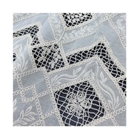 Tissu en maille florale respirant et hydrosoluble, dentelle 100% coton pour robe brodée ou hawaïenne, tissu en coton