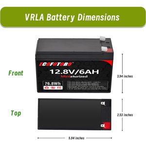 Ecofotoro 12V 6Ah 76.8wh lăng trụ <span class=keywords><strong>Lithium</strong></span> Ion chu kỳ sâu pin mini <span class=keywords><strong>Lithium</strong></span> LiFePO4 có thể sạc lại gói - Product Image 3