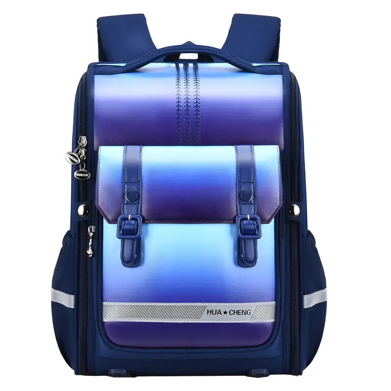 ロゴをカスタマイズする6-12歳の生徒隆起保護ランドセルの負担を軽減するスクールバッグバックパックレザースクールバッグ