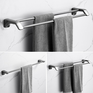 Bathroom Accessories Towel <strong>Rack</strong> Shelf Holder <strong>Black</strong> OEM Sale <strong>Bath</strong> Wall Mounted Towel Bar Fashion Towel <strong>Rack</strong> - Product Image 2