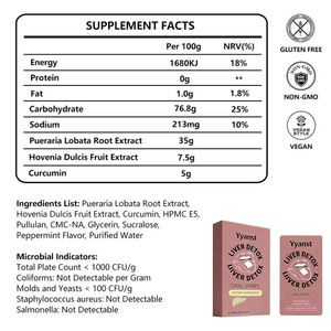OEM/ODM Bandes orales détoxifiantes pour le foie à base de racine de Pueraria Lobata, ingrédient naturel, à dissolution rapide pour une absorption rapide - Product Image 5