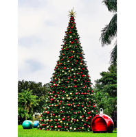 Sapin de Noël géant imperméable IP65 avec lumières LED, sapin de Noël artificiel en PVC pour la décoration de Noël commerciale