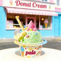 Gobelet en papier de 6 oz pour desserts, yaourts et glaces, avec impression personnalisée, pour vente à emporter, type 'Go Ice Cream Cup' et 'Gobelet en papier pour emporter'
